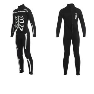 Buell RBZ Stealth Mode 4/3mm Fullsuit Juniors Black/White Bones size J6